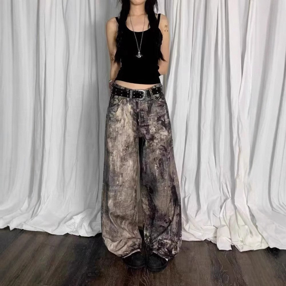 Women Mid-Rise Wide Leg High Fade Jeans