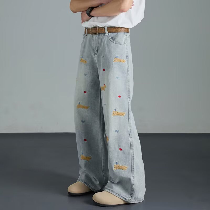 Women Regular Fit Mid-Rise Light Fade Embroidered Jeans