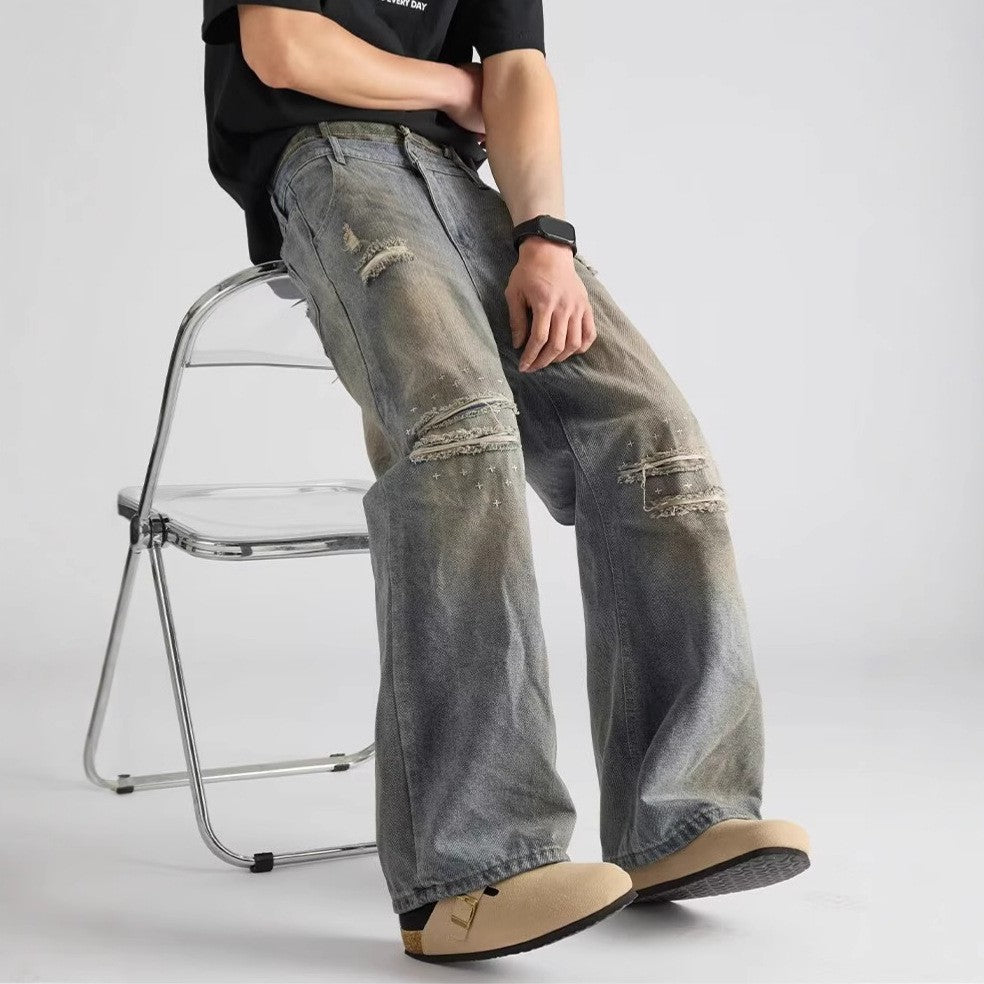 Women Regular Fit Mid-Rise Highly Distressed Heavy Fade Jeans