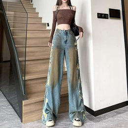 Women Mid-Rise Highly Distressed Heavy Fade Non Stretchable Jeans