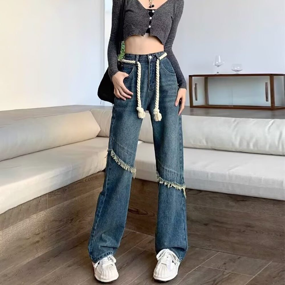 Women Cotton Straight Fit Light Fade Jeans