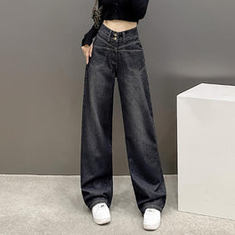 Mid-Rise Straight Fit Jeans