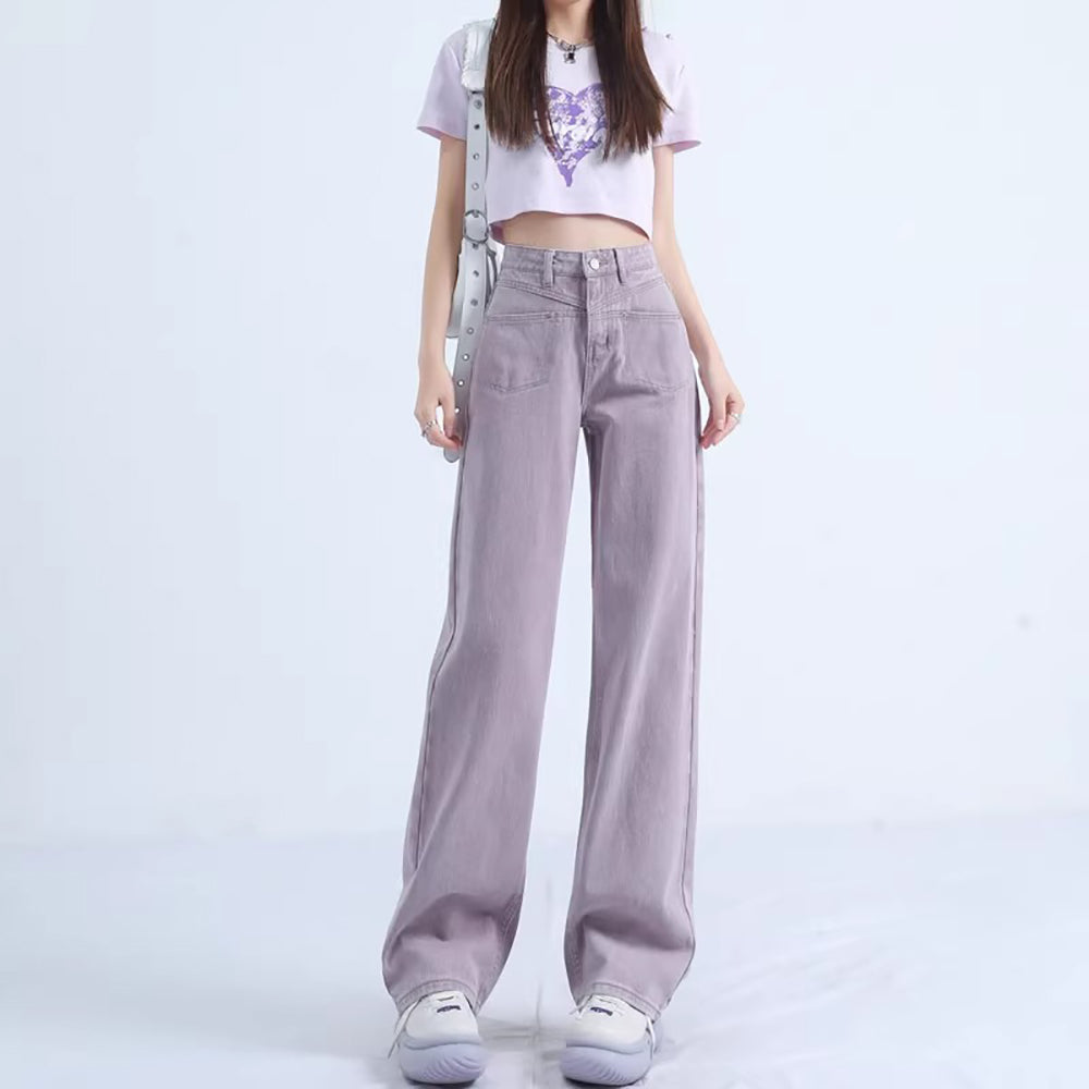 Mid-Rise Straight Fit Jeans