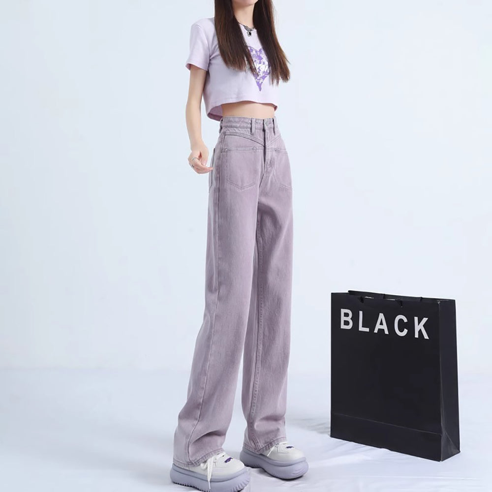 Mid-Rise Straight Fit Jeans