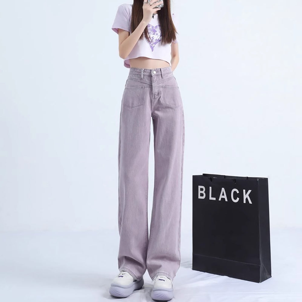 Mid-Rise Straight Fit Jeans