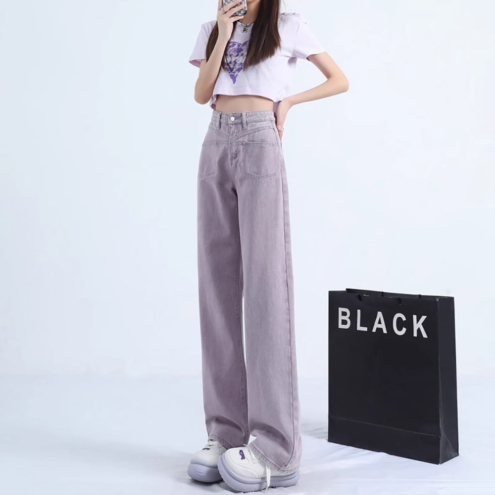 Mid-Rise Straight Fit Jeans