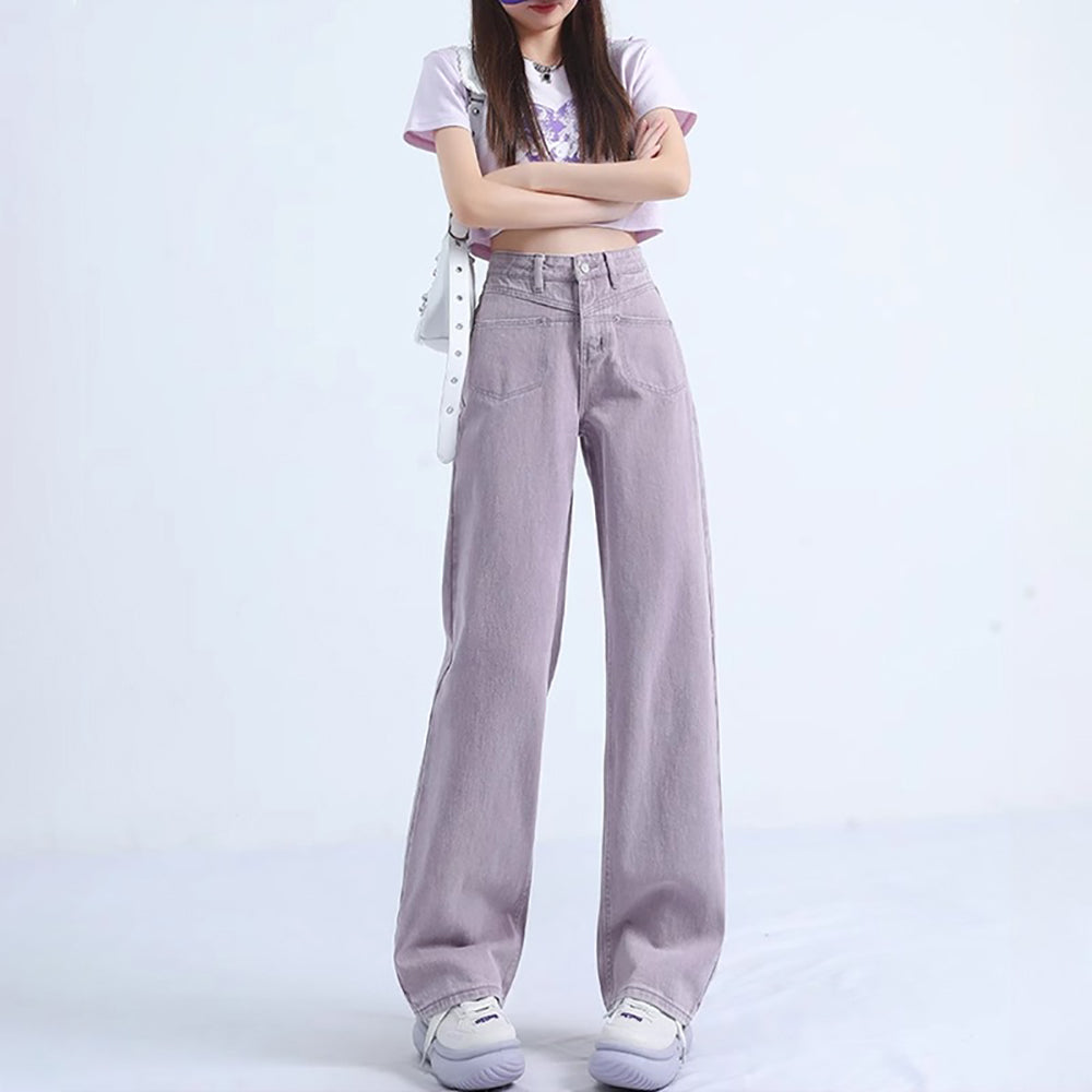 Mid-Rise Straight Fit Jeans