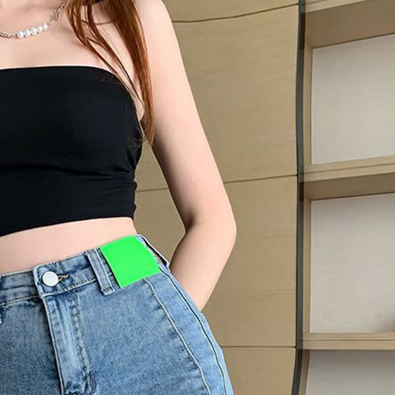 Solid Low-Rise Denim Shorts