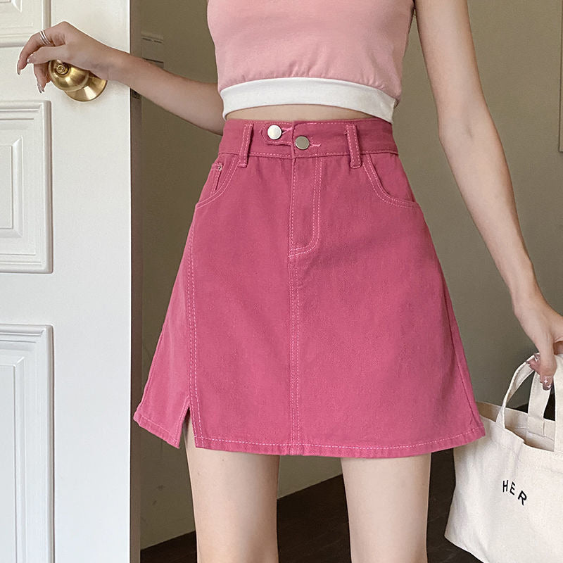 Solid A-Line Skirt