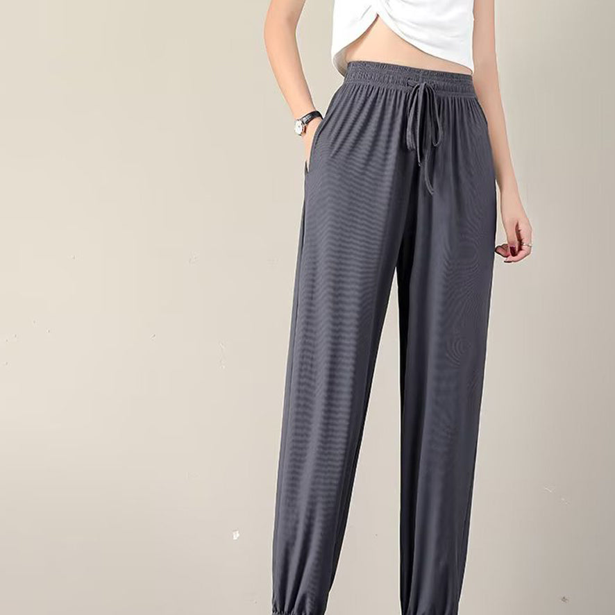 Women Solid Easy Wash Regular Fit Trousers