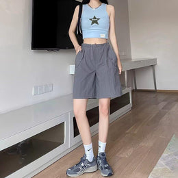 Women Loose Fit Chino Shorts