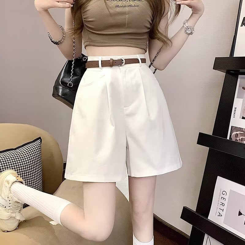 Women High Rise Loose Fit Regular Shorts