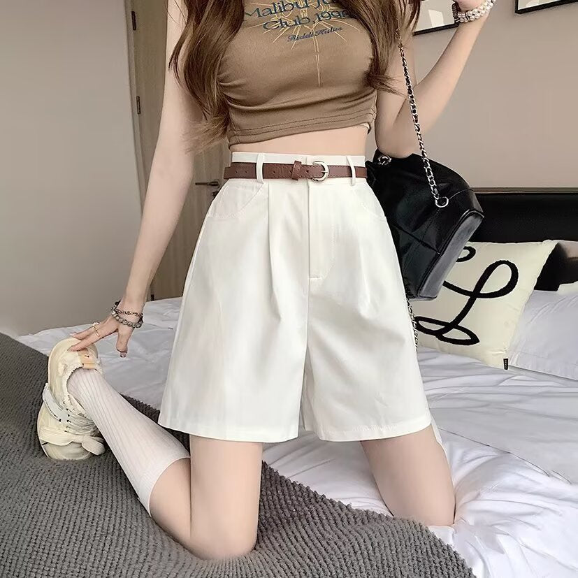 Women High Rise Loose Fit Regular Shorts