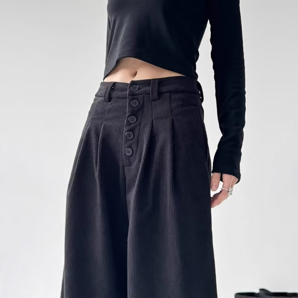Women Loose Fit Pleated Trousers