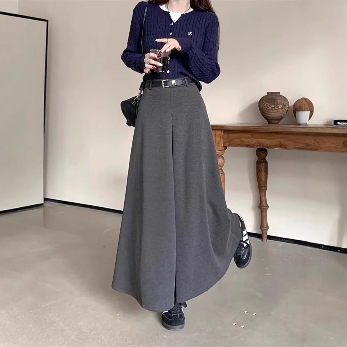 Women Flared Maxi Skirt