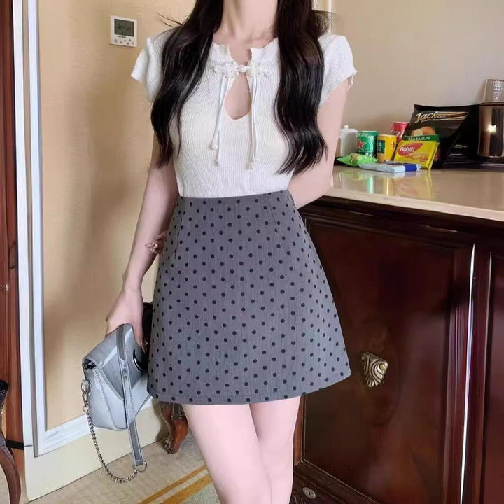 Printed A-Line Skirt