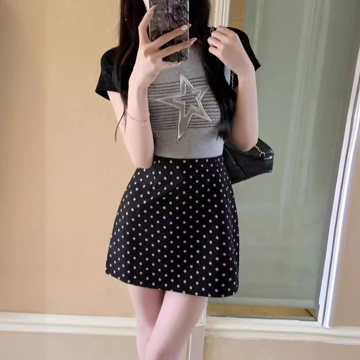 Printed A-Line Skirt