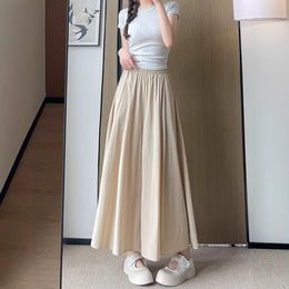 Women Loose Fit Easy Wash Pleated Culottes Trousers