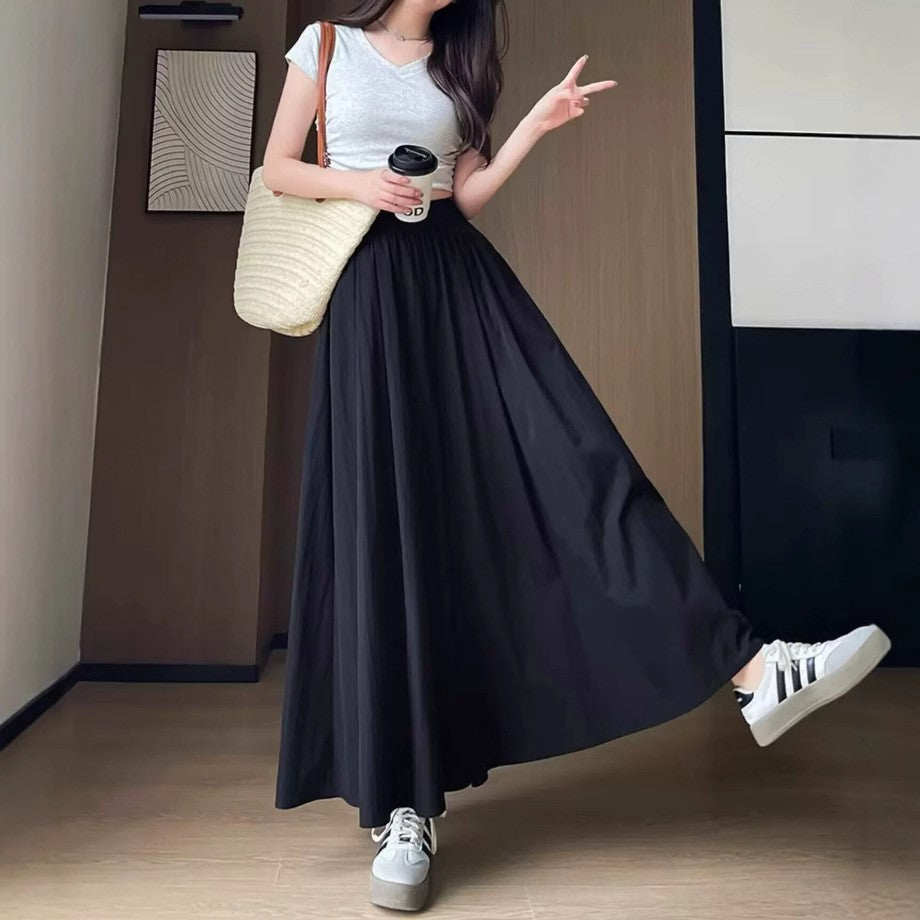 Women Loose Fit Pleated Wide Leg Trousers