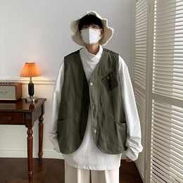 V Neck Sleeveless Waistcoat