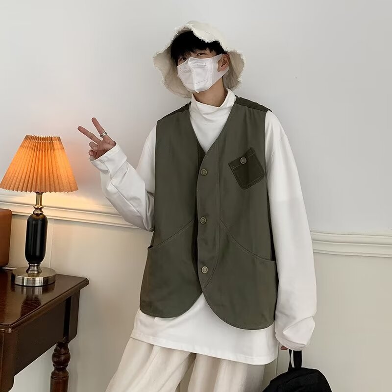 V Neck Sleeveless Waistcoat