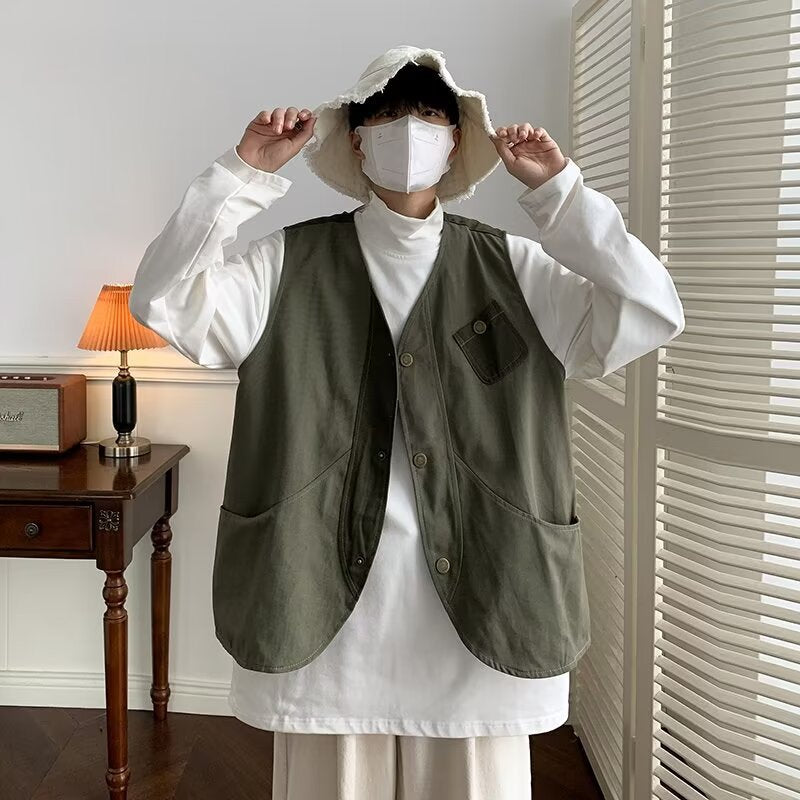 V Neck Sleeveless Waistcoat