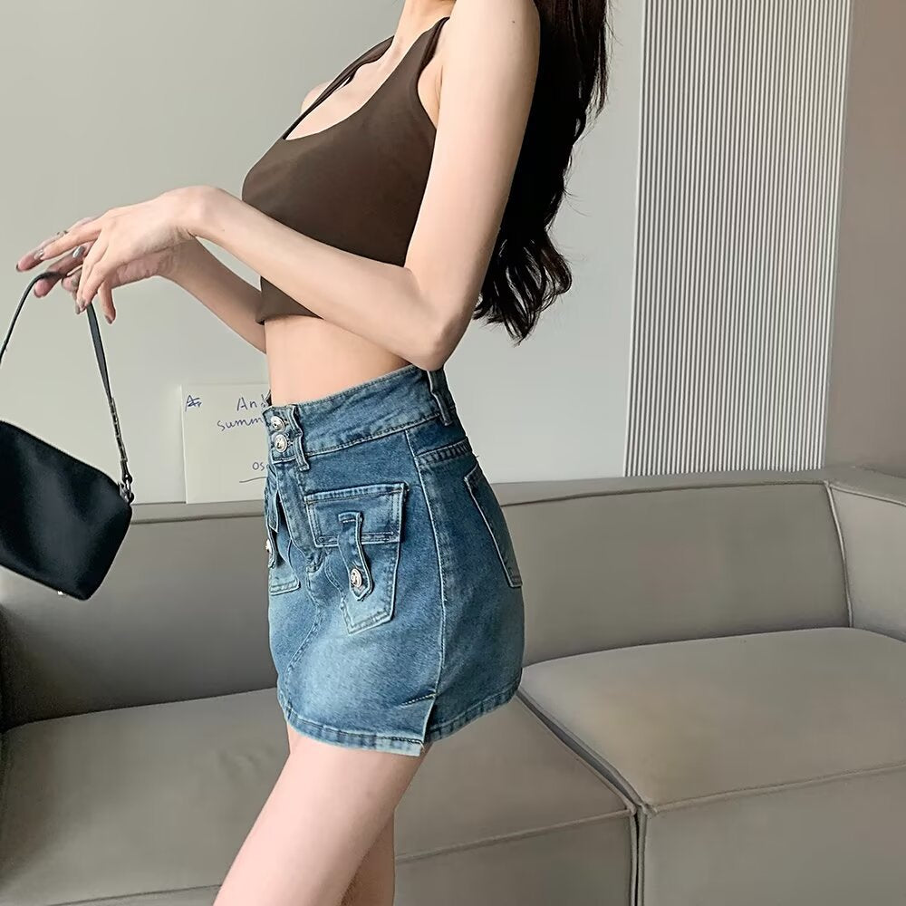 Straight Mini Skirt