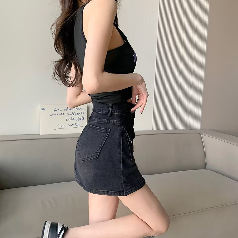 Straight Mini Skirt