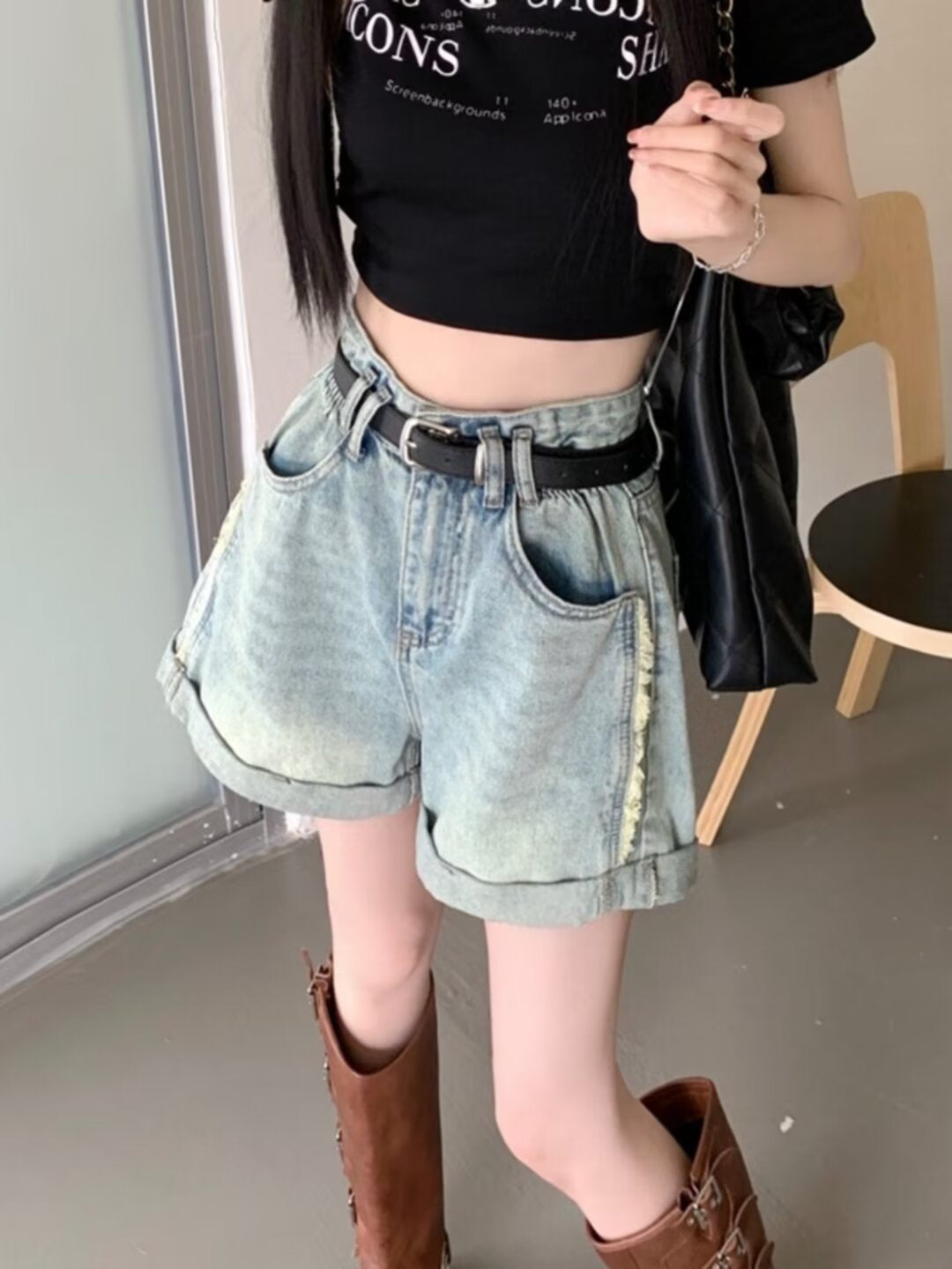 Solid Mid-Rise Regular Shorts