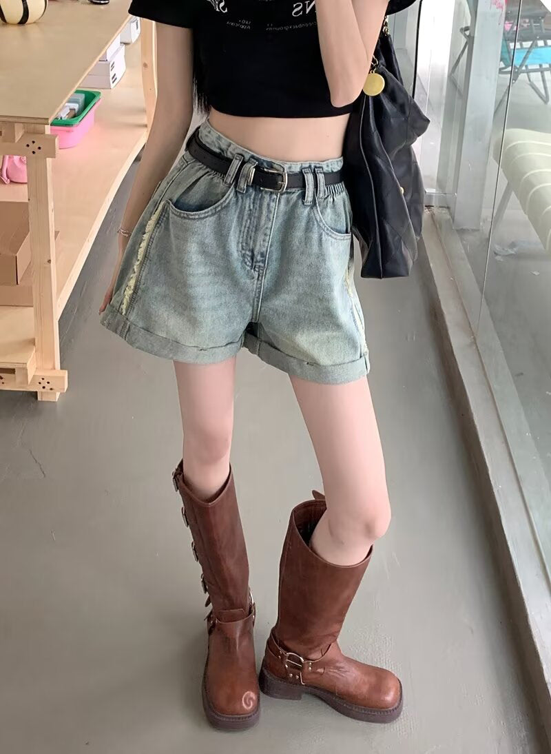 Solid Mid-Rise Regular Shorts