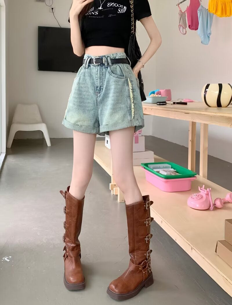 Solid Mid-Rise Regular Shorts