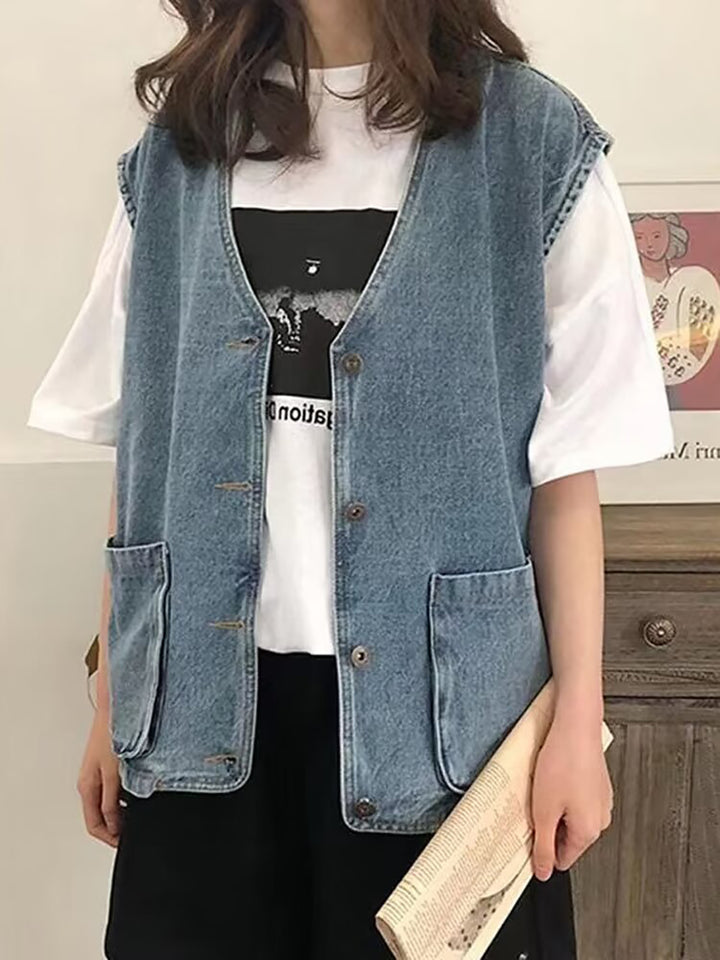 Women Collarless Tailored Jacket