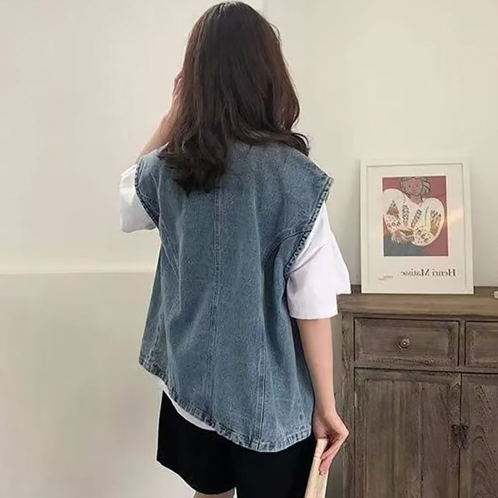 Women Collarless Tailored Jacket