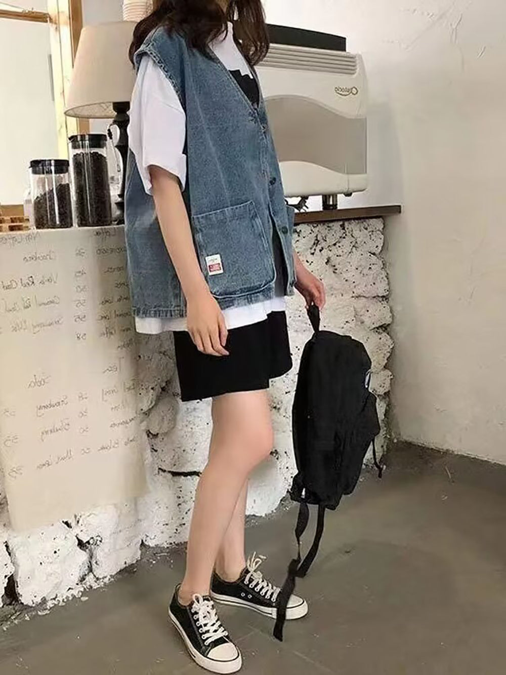 Women Collarless Tailored Jacket