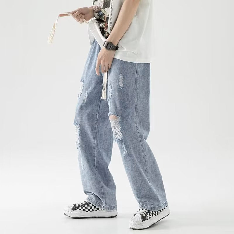 Men Regular Fit Mid-Rise Mildly Distressed Light Fade Jeans