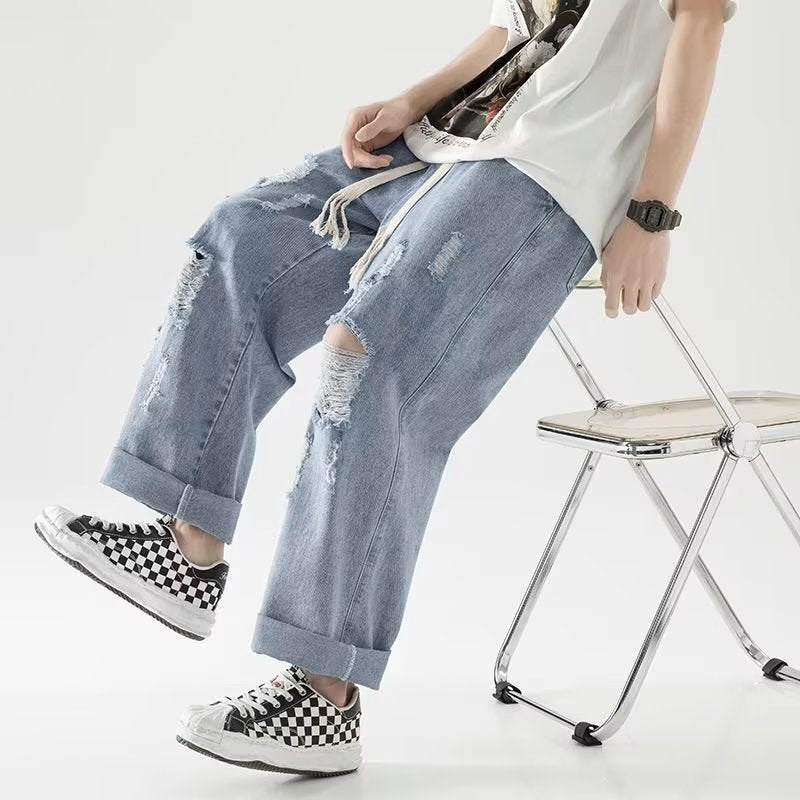 Men Regular Fit Mid-Rise Mildly Distressed Light Fade Jeans