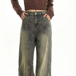 Mid-Rise Straight Fit Jeans