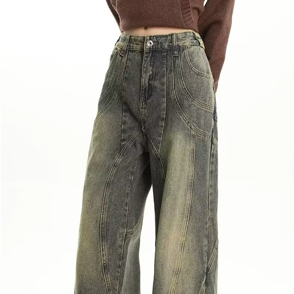 Mid-Rise Straight Fit Jeans