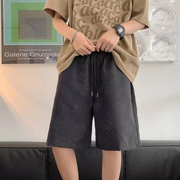 Men Typography Printed Low-Rise Outdoor Denim Shorts