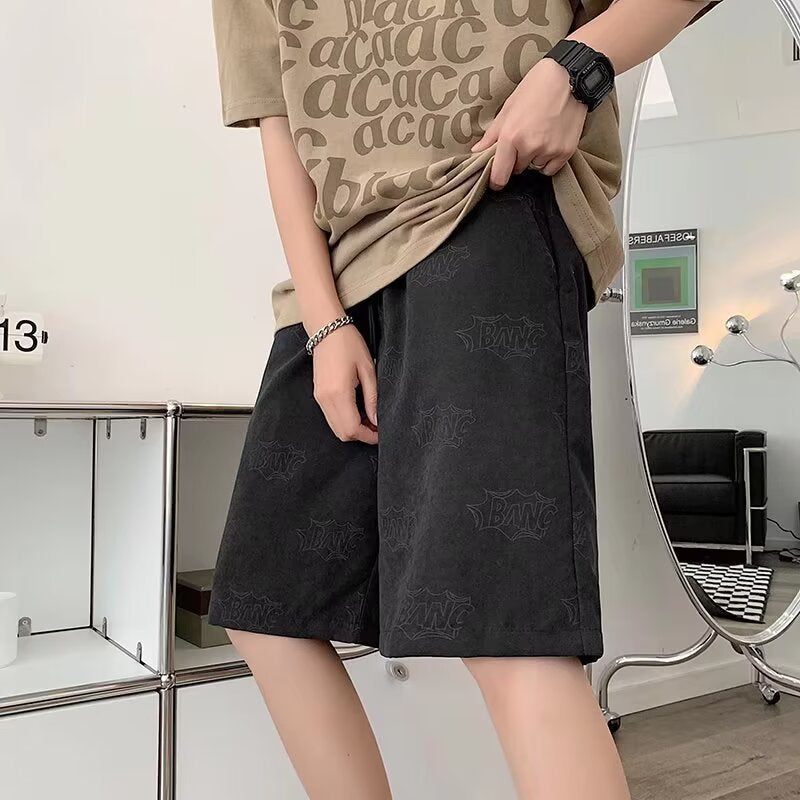 Men Typography Printed Low-Rise Outdoor Denim Shorts