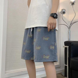 Men Printed Low-Rise Outdoor Denim Shorts