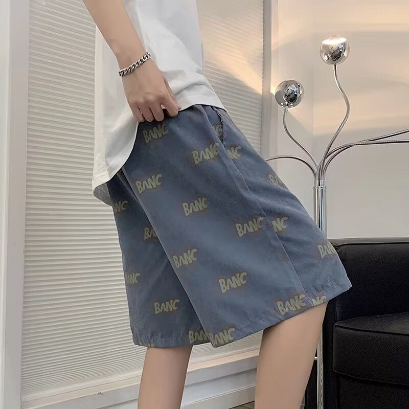 Men Printed Low-Rise Outdoor Denim Shorts