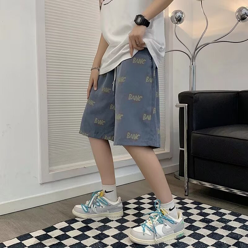 Men Printed Low-Rise Outdoor Denim Shorts