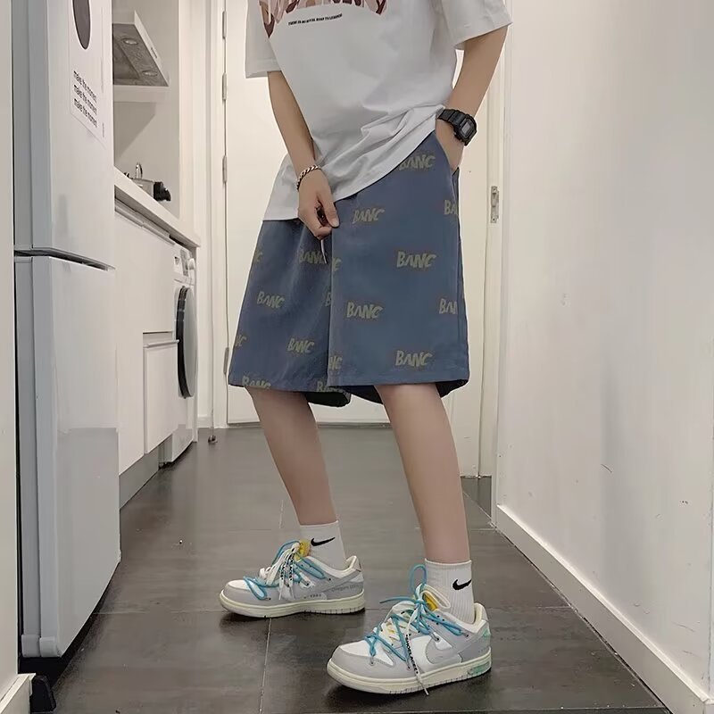 Men Printed Low-Rise Outdoor Denim Shorts