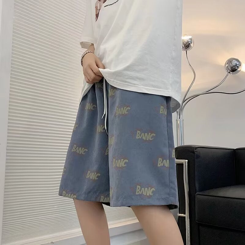 Men Printed Low-Rise Outdoor Denim Shorts