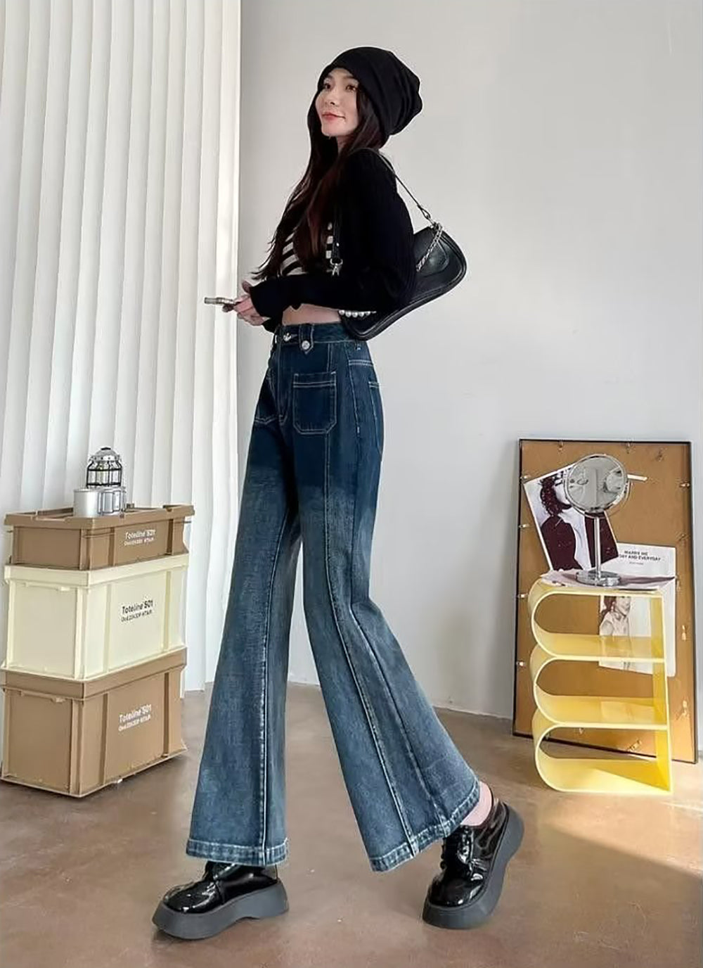 Mid-Rise Bootcut Jeans