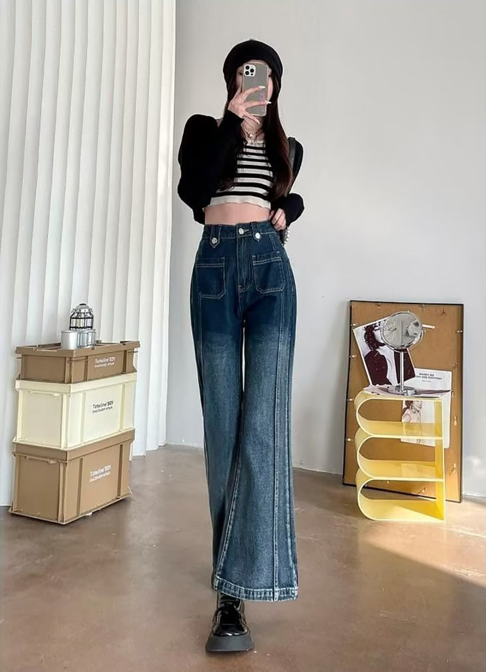Mid-Rise Bootcut Jeans