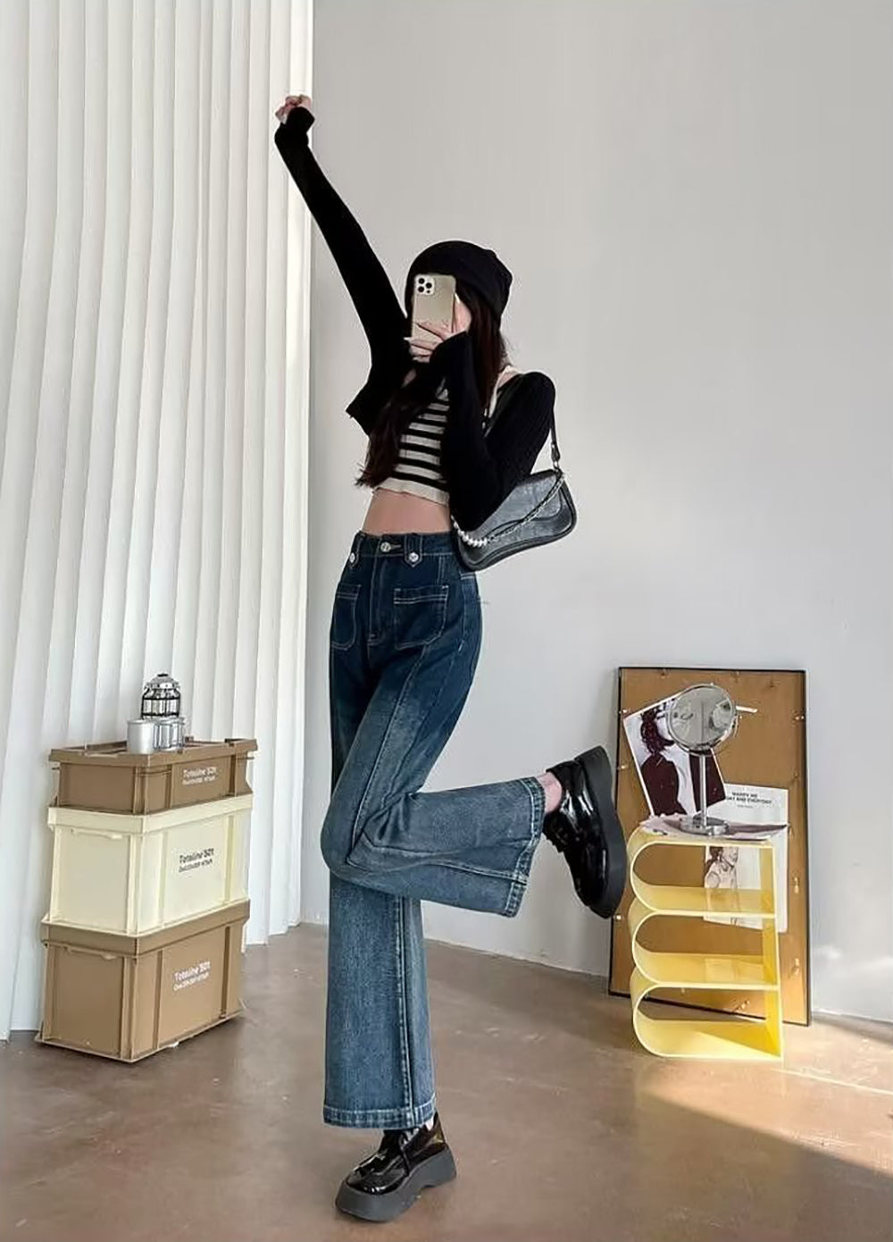 Mid-Rise Bootcut Jeans