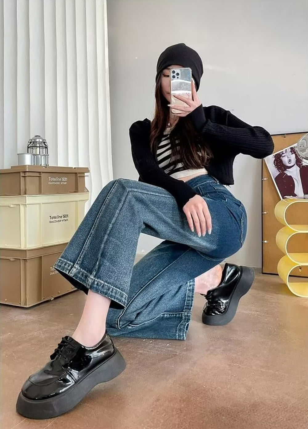 Mid-Rise Bootcut Jeans