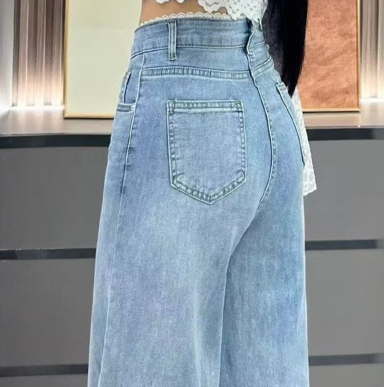 Women Mom Fit Mid-Rise Light Fade Jeans